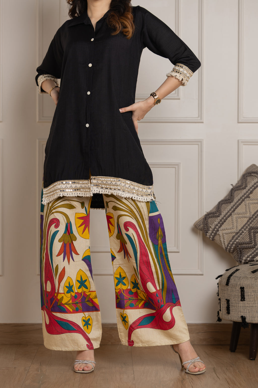 Shaayra – Cotton Kurta with statement palazzos