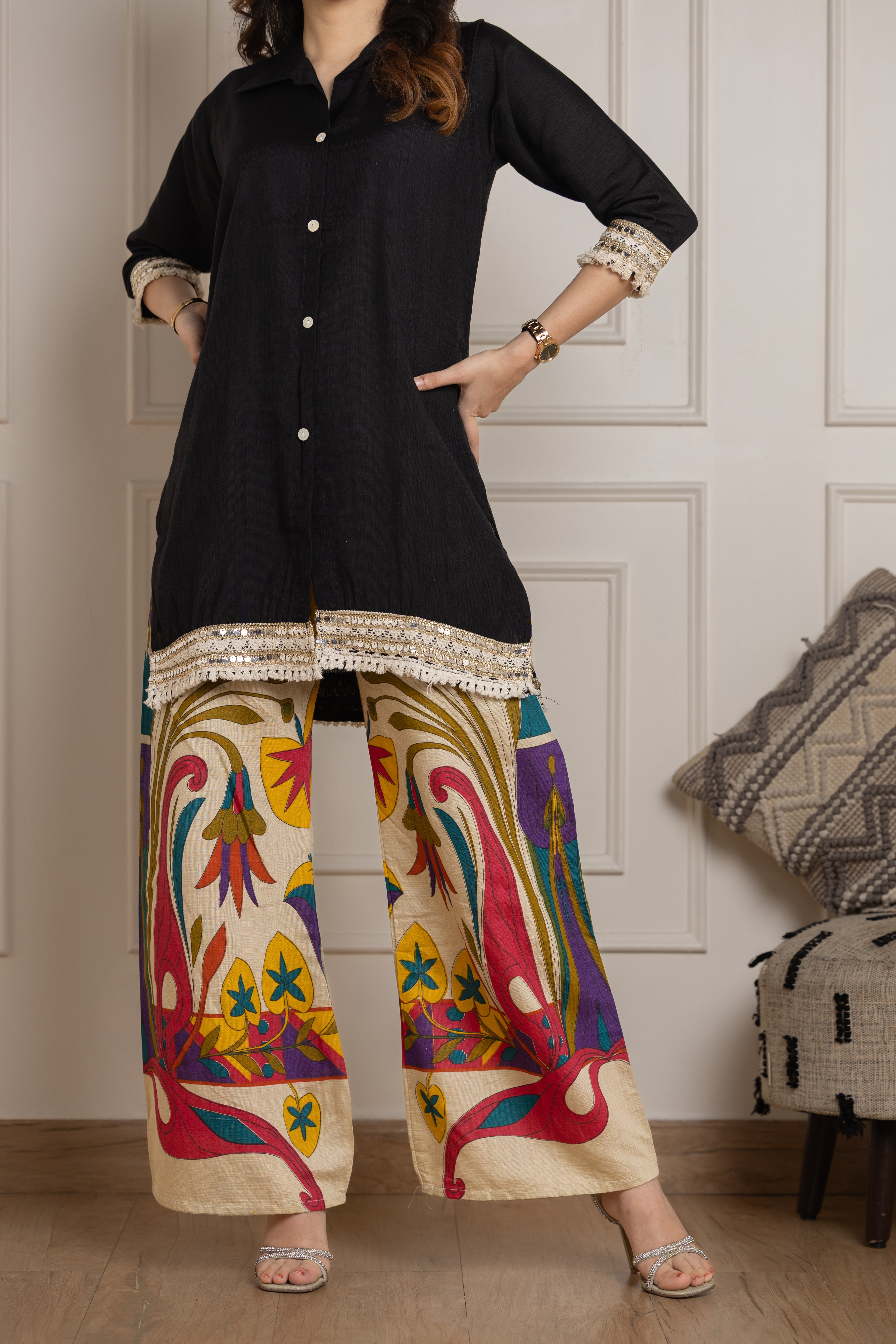 Shaayra – Cotton Kurta with statement palazzos