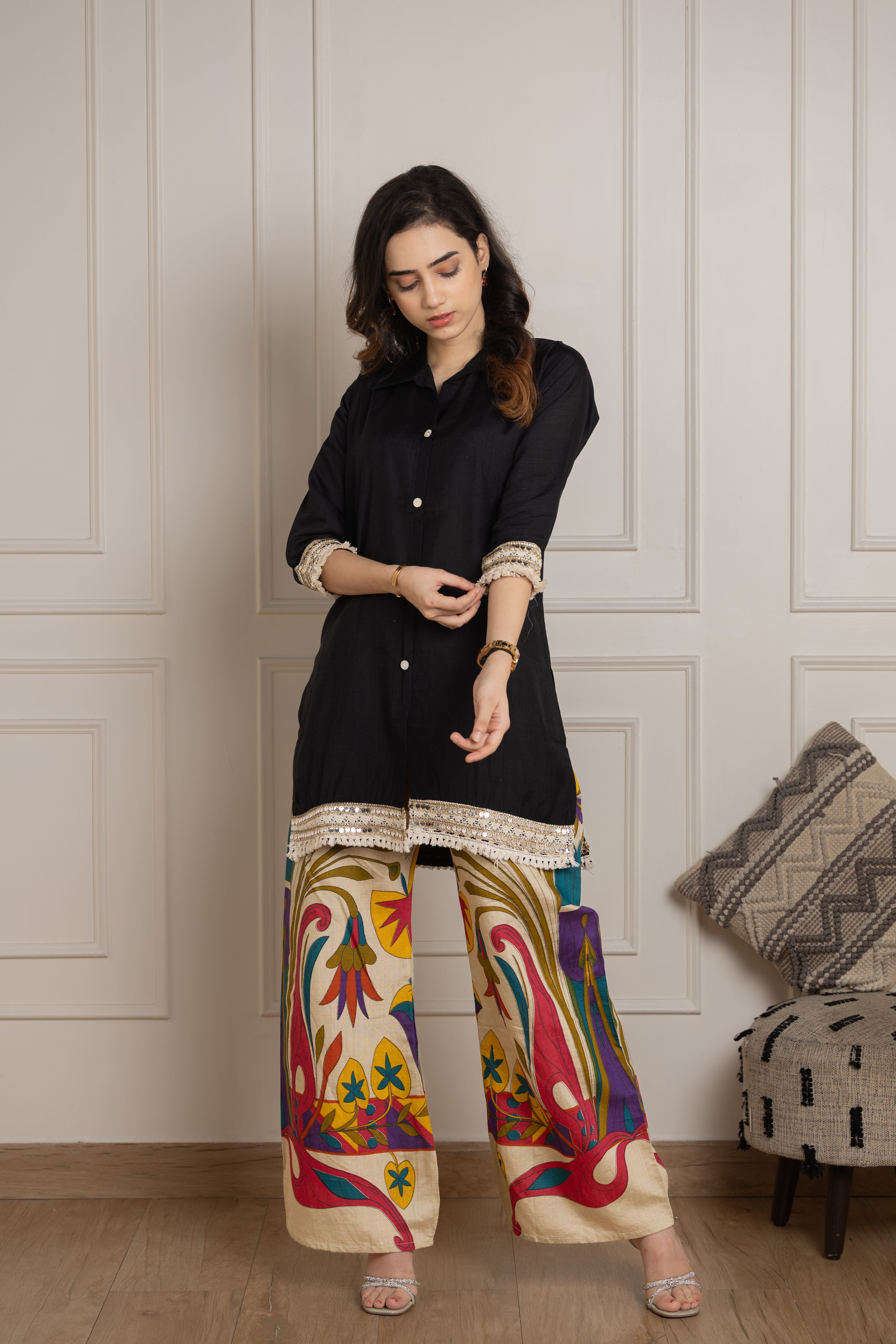 Shaayra – Cotton Kurta with statement palazzos
