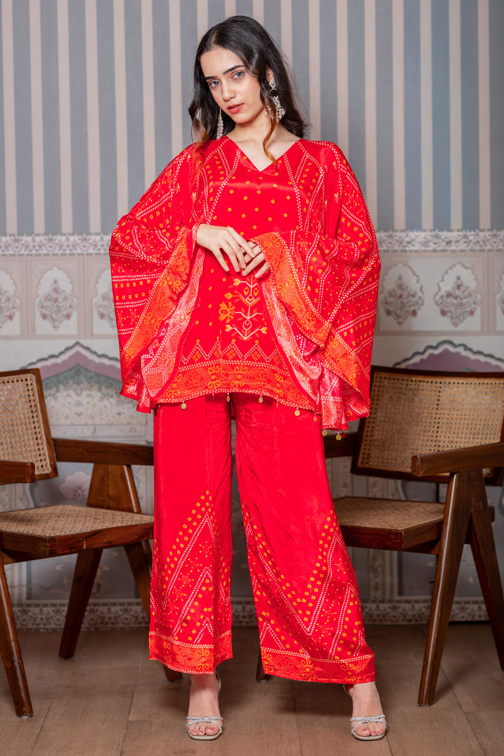 Huda – Natural Crepe Flared Kurta