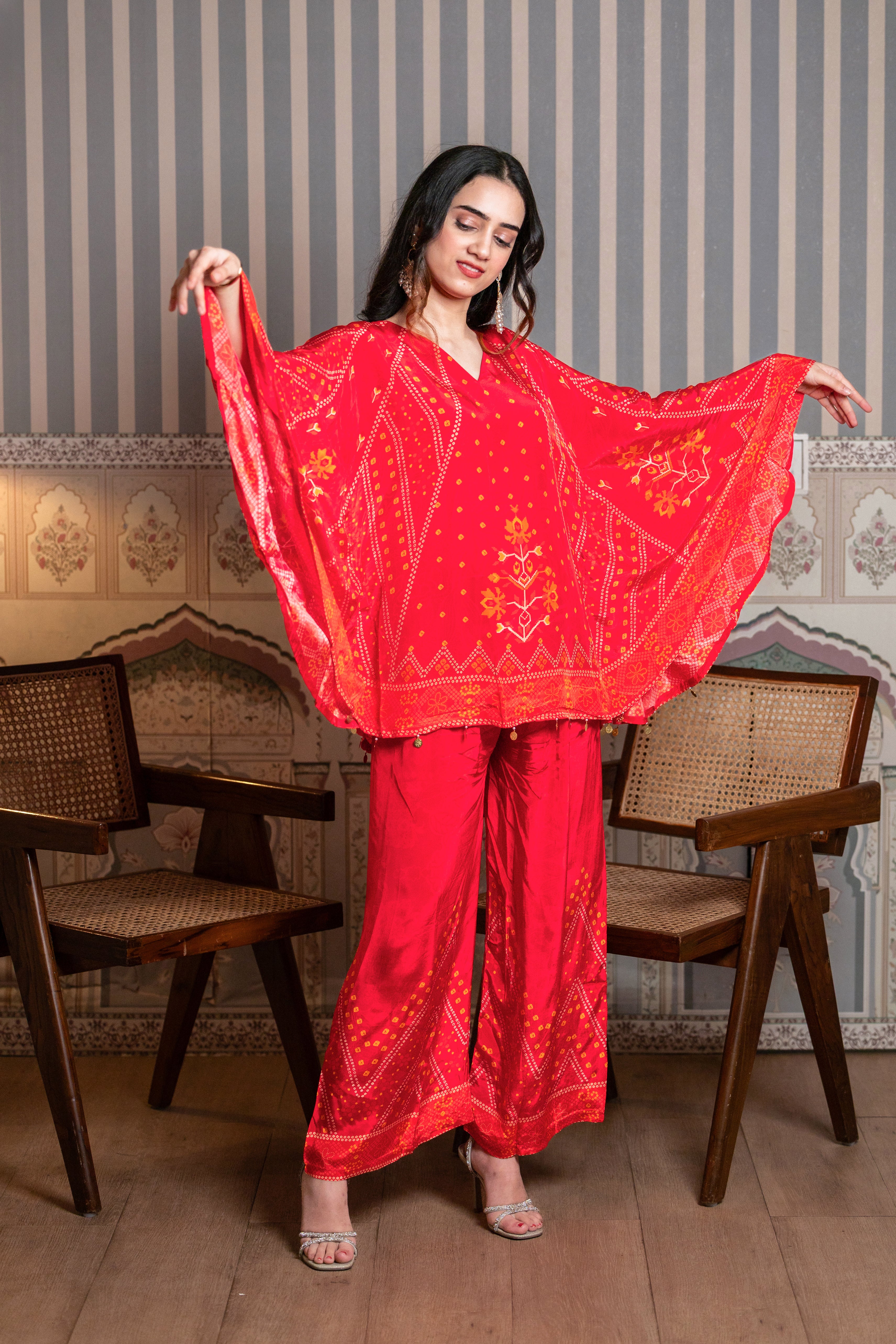 Huda – Natural Crepe Flared Kurta