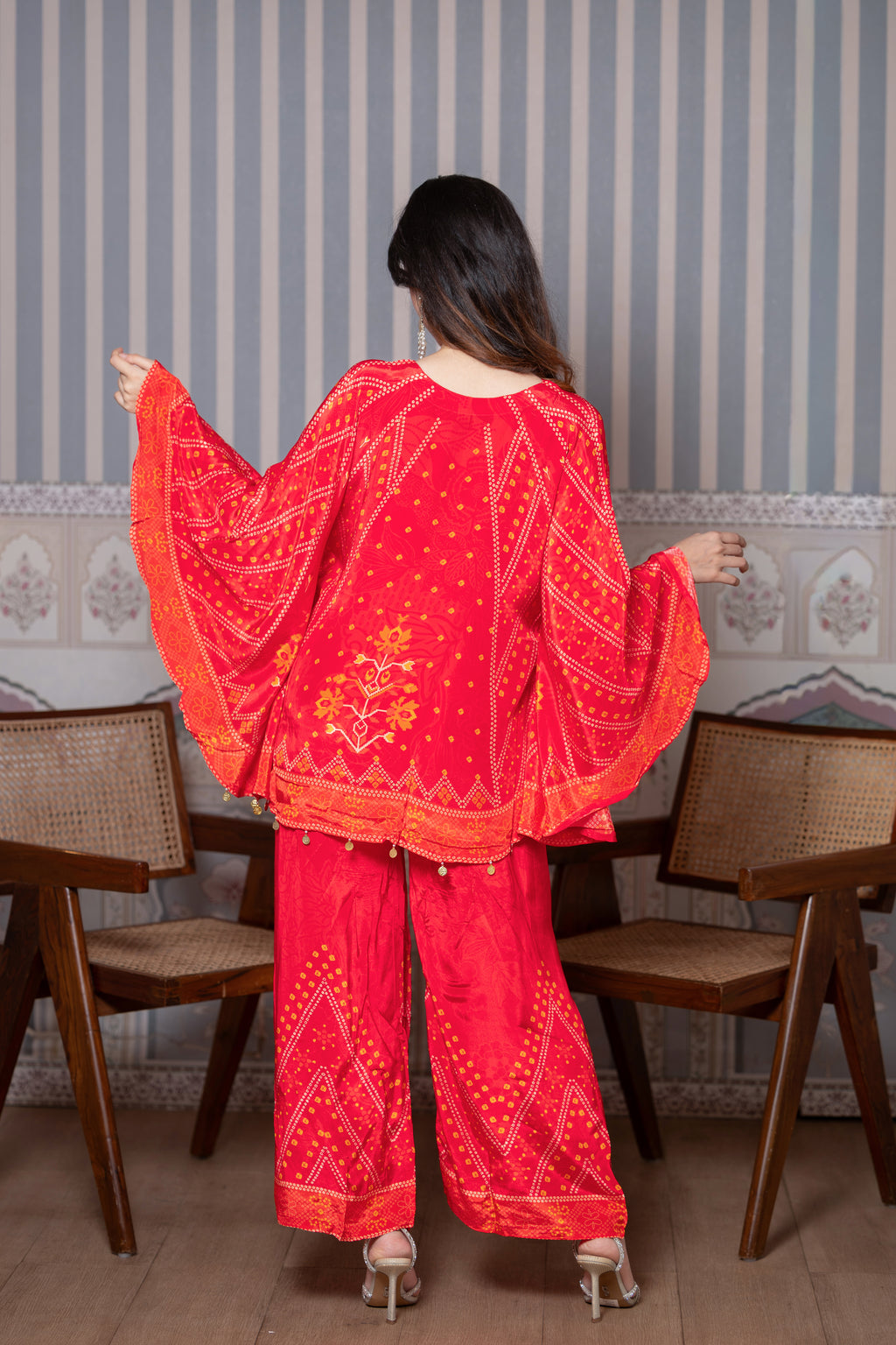 Huda – Natural Crepe Flared Kurta