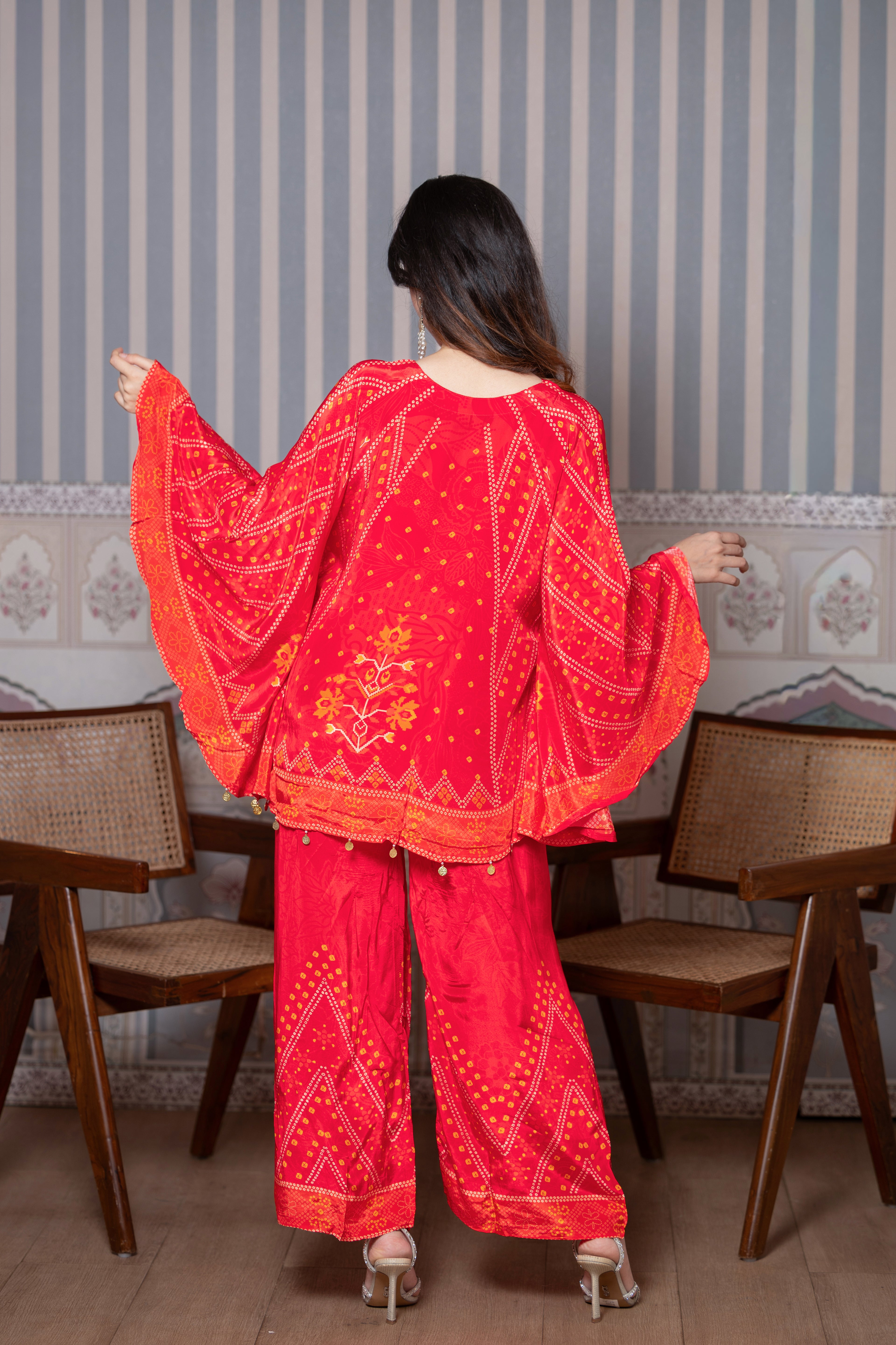 Huda – Natural Crepe Flared Kurta