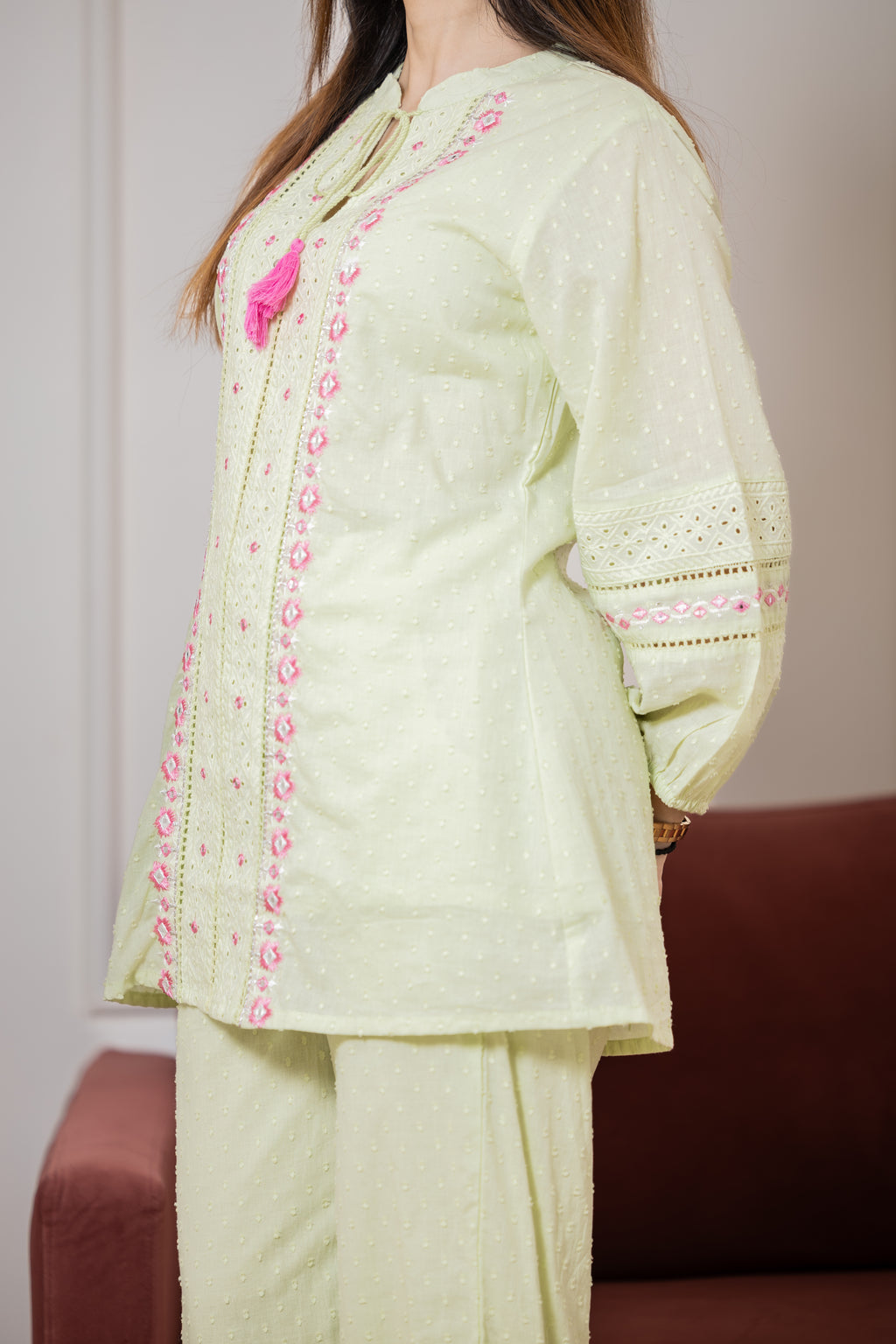 Adara – Pista Mal Cotton Short Kurta