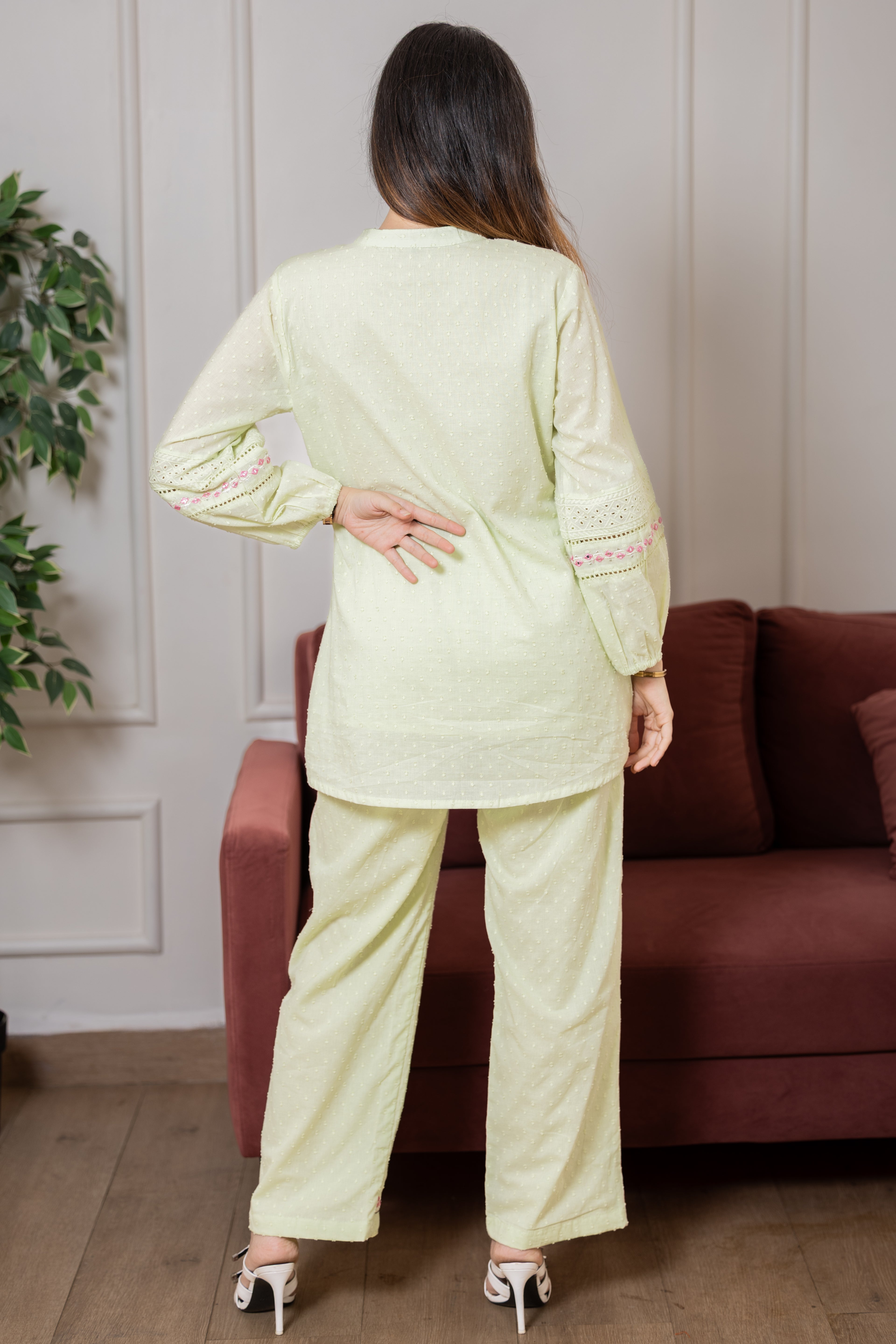 Adara – Pista Mal Cotton Short Kurta