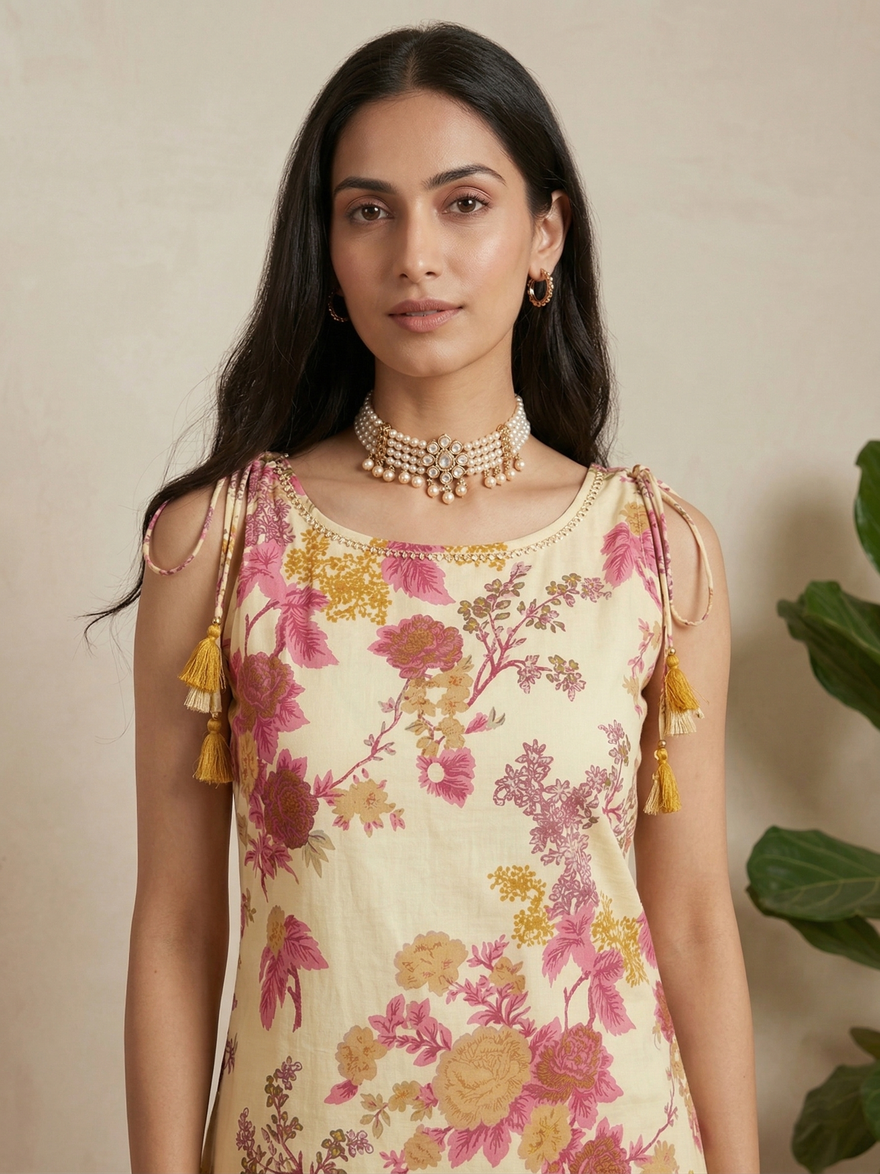 Cream Cotton Co-ord (Sleeves provided)
