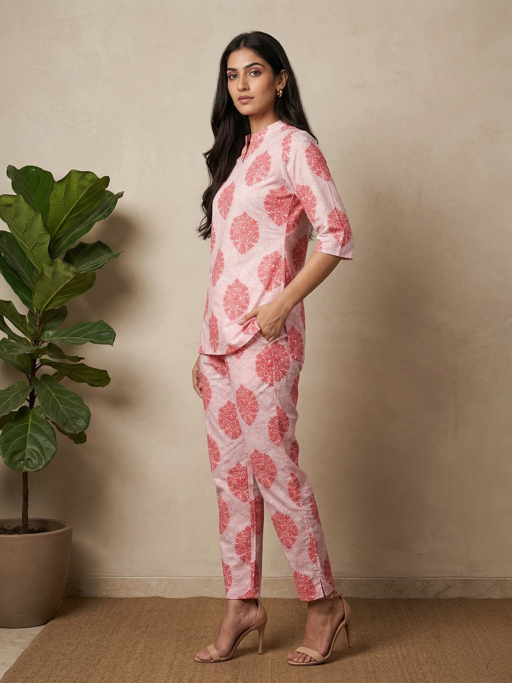 Baby Pink Cotton Co-ord