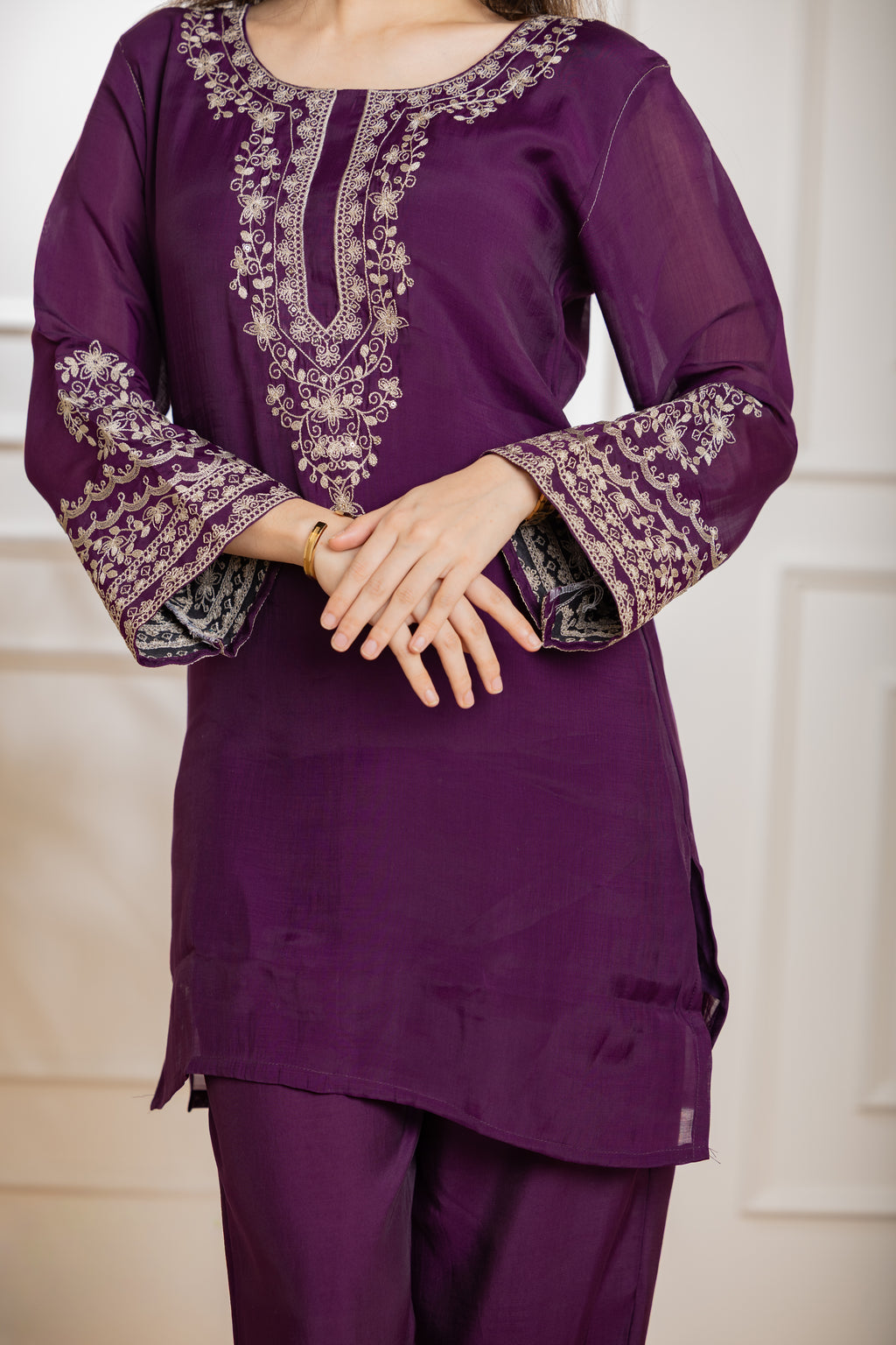 Yasmin — Mal Chanderi Embroidered Co-ord