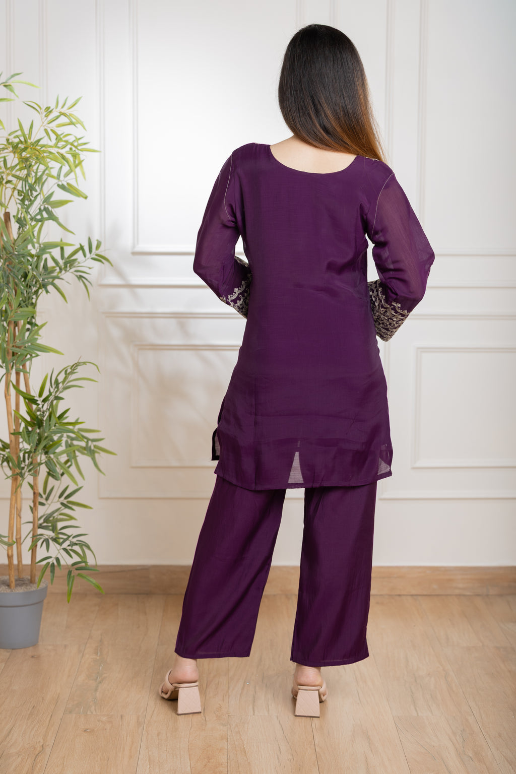 Yasmin — Mal Chanderi Embroidered Co-ord